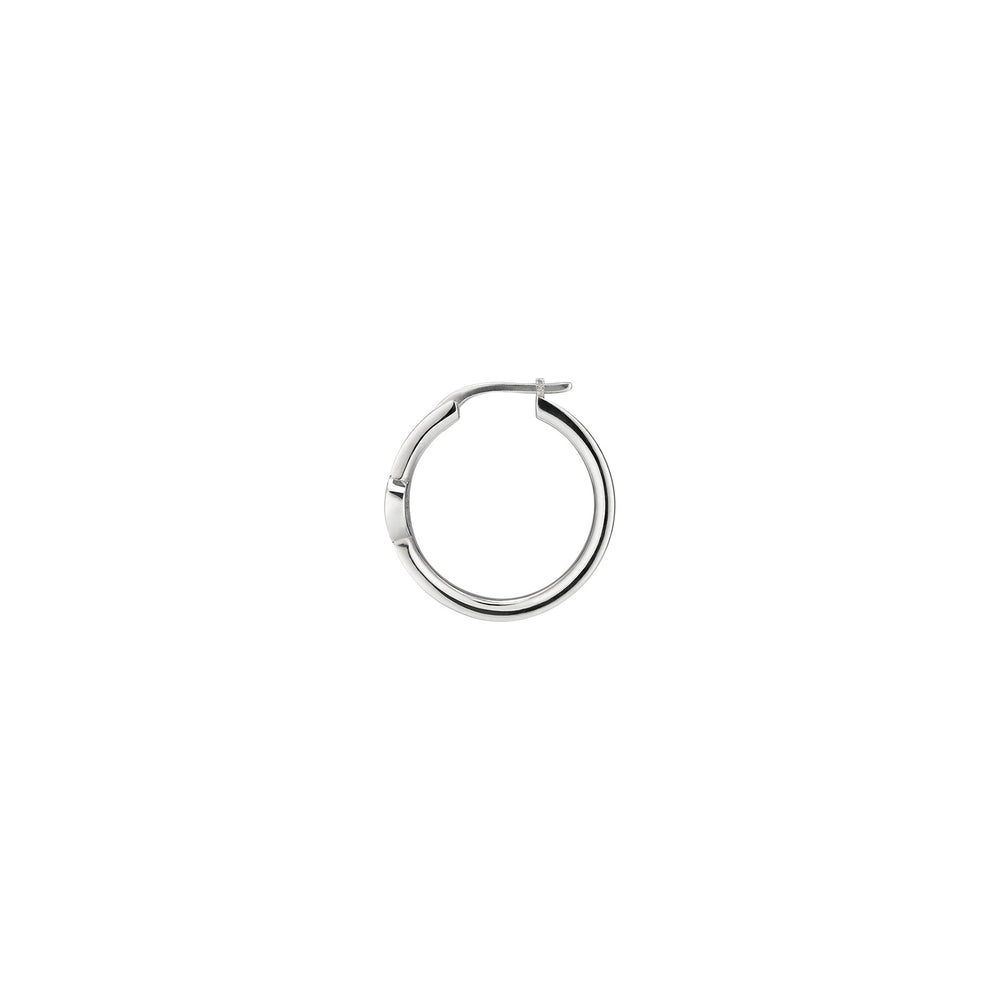 Gucci Interlocking Silver Hoop Earrings simple Pursuit