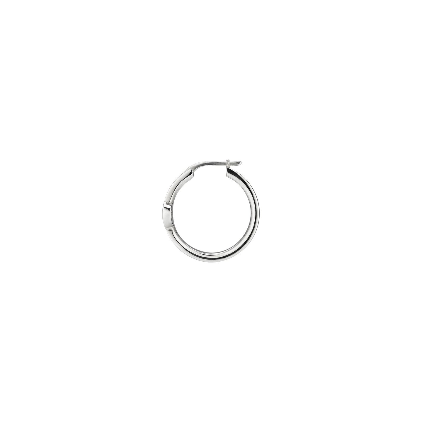 Gucci Interlocking Silver Hoop Earrings simple Pursuit