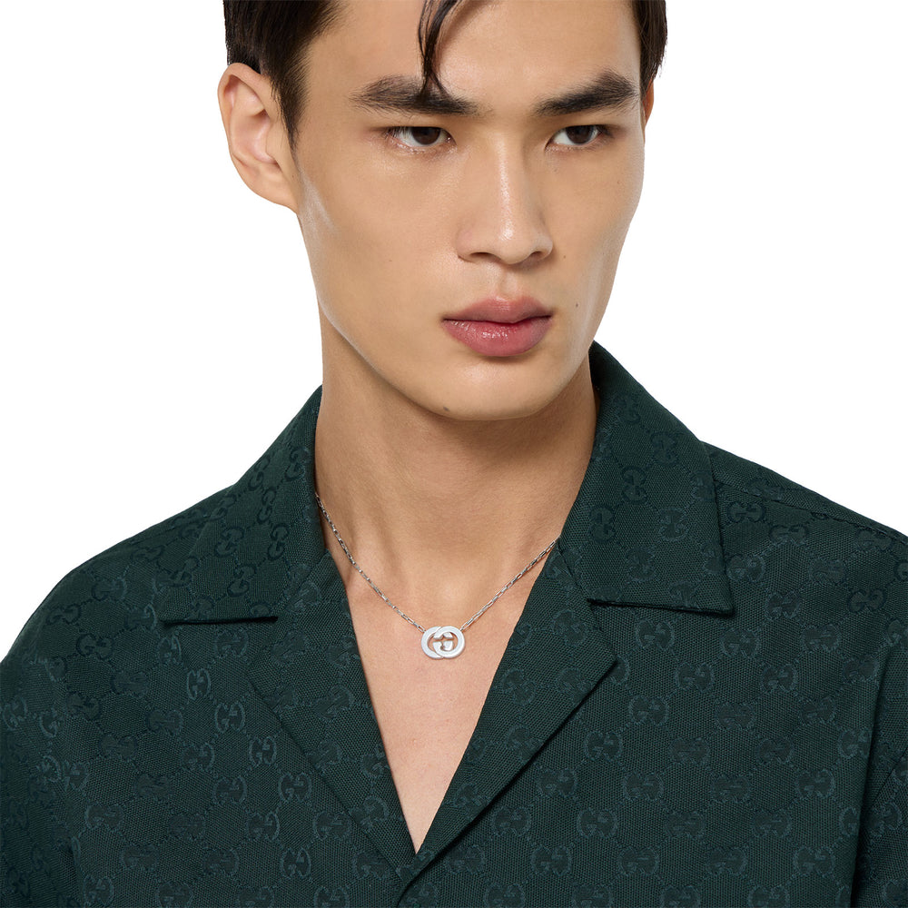 Gucci Interlocking Silver Necklace simple Pursuit