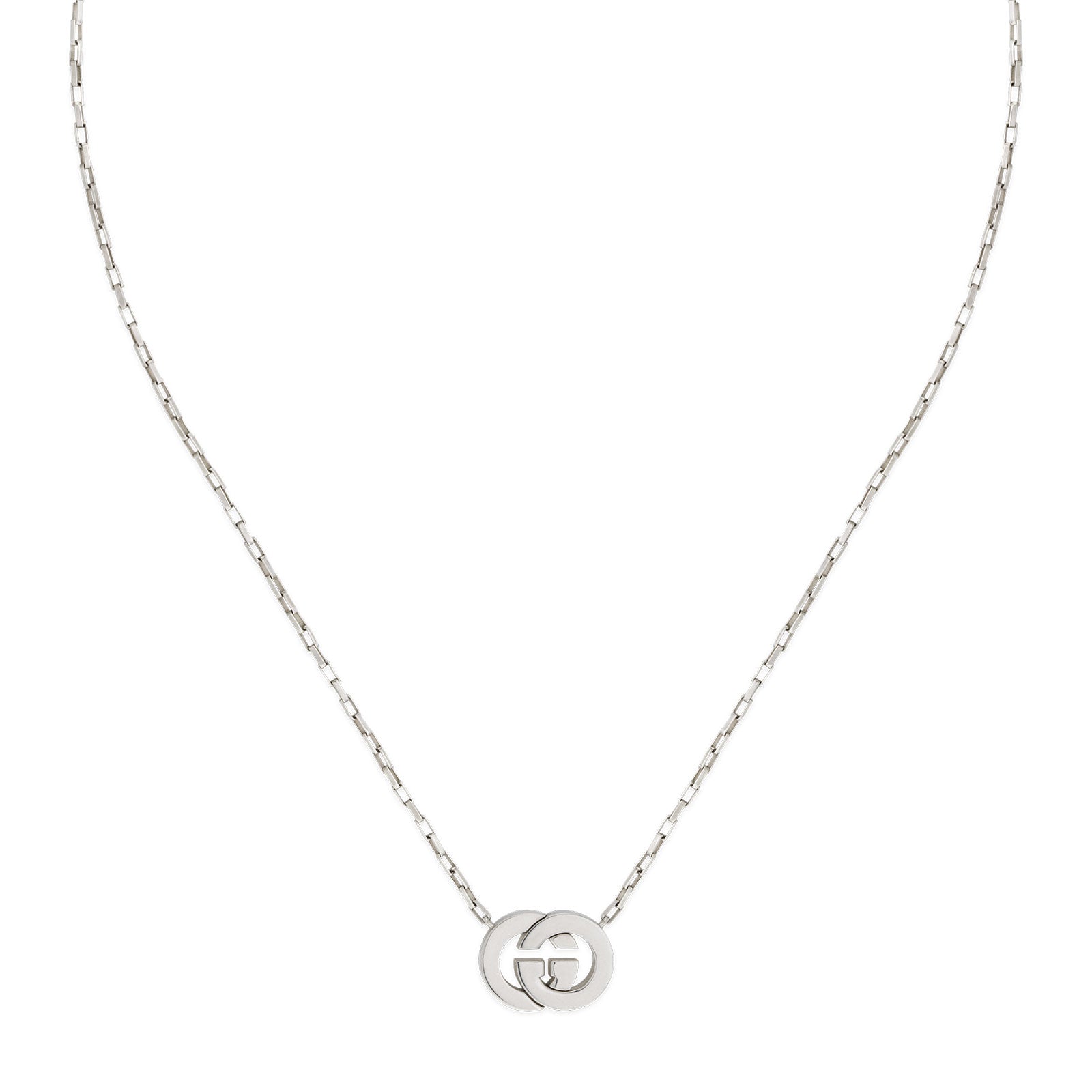 Gucci Interlocking Silver Necklace simple Pursuit