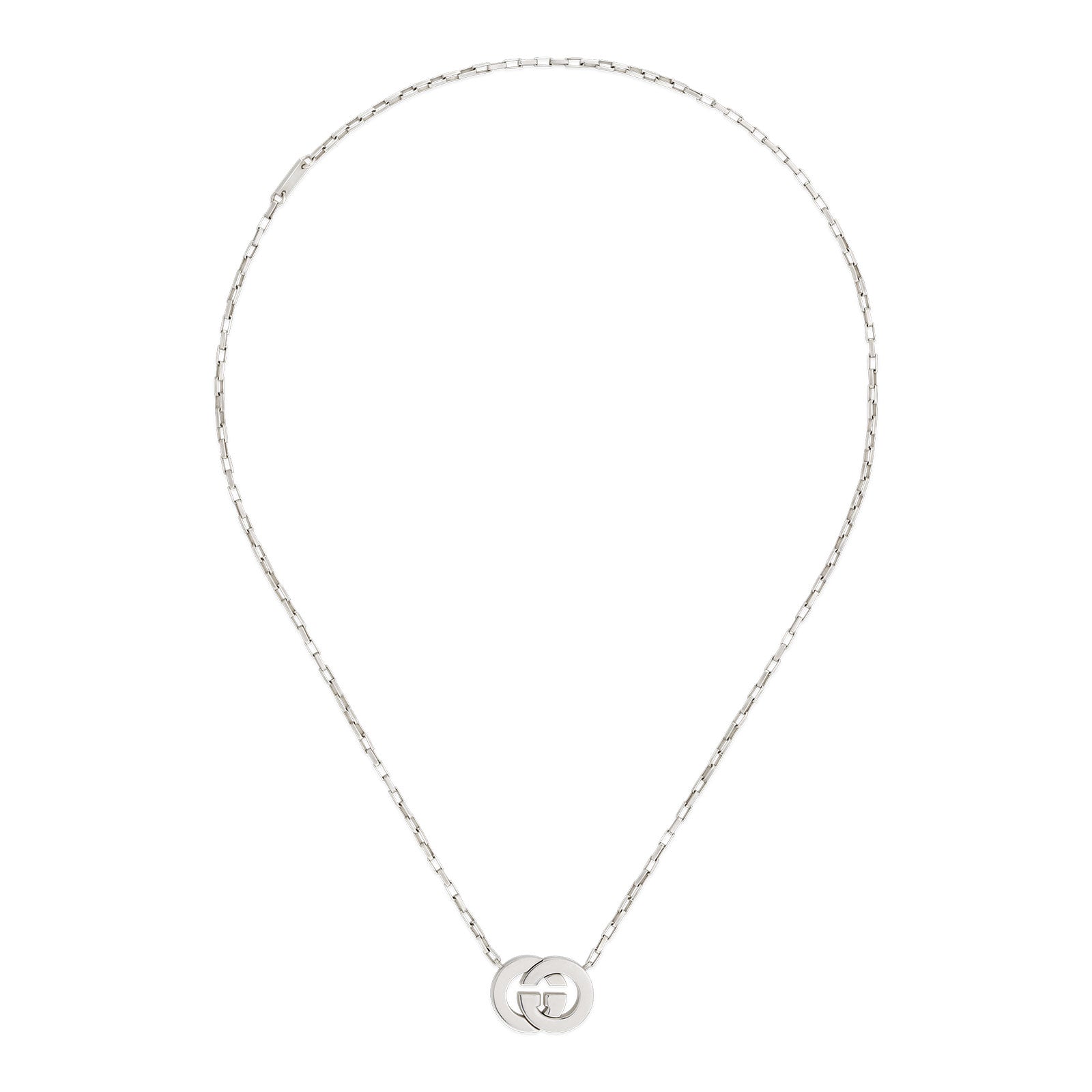 Gucci Interlocking Silver Necklace simple Pursuit