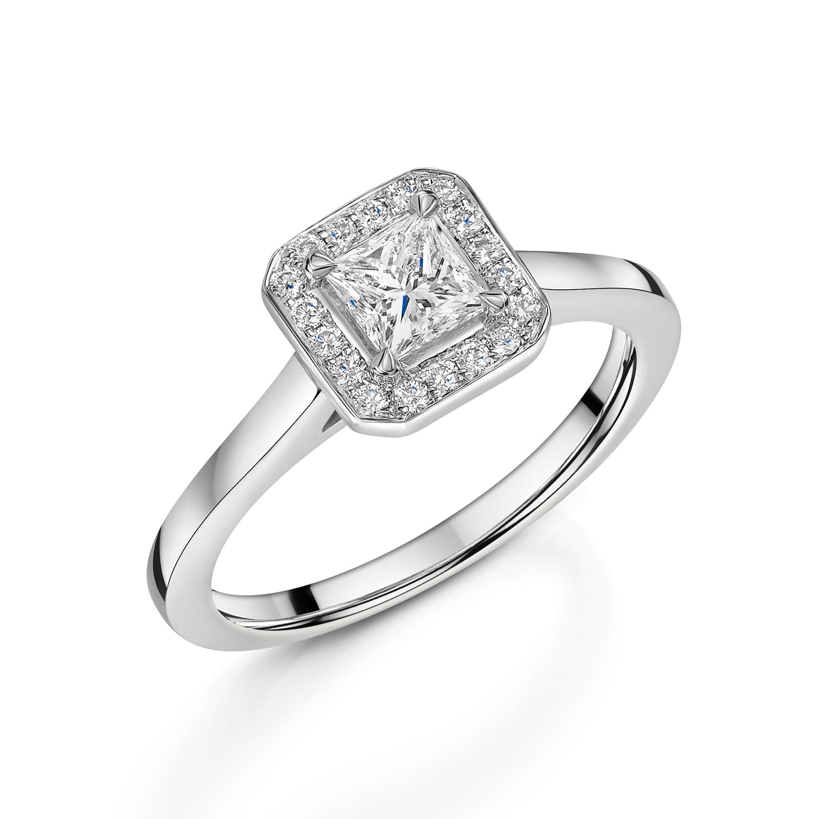 Platinum Diamond Halo Ring 0.50ct variant Pursuit