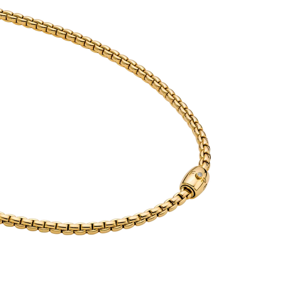 Eka 18ct Yellow Gold Diamond Necklace With Ornamental Clasp variant Pursuit