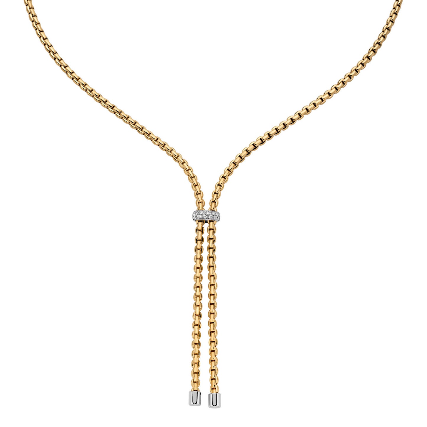 Eka 18ct Yellow Gold Diamond Lariat Necklace variant Pursuit