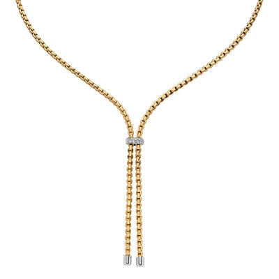 Eka 18ct Yellow Gold Diamond Lariat Necklace variant Pursuit