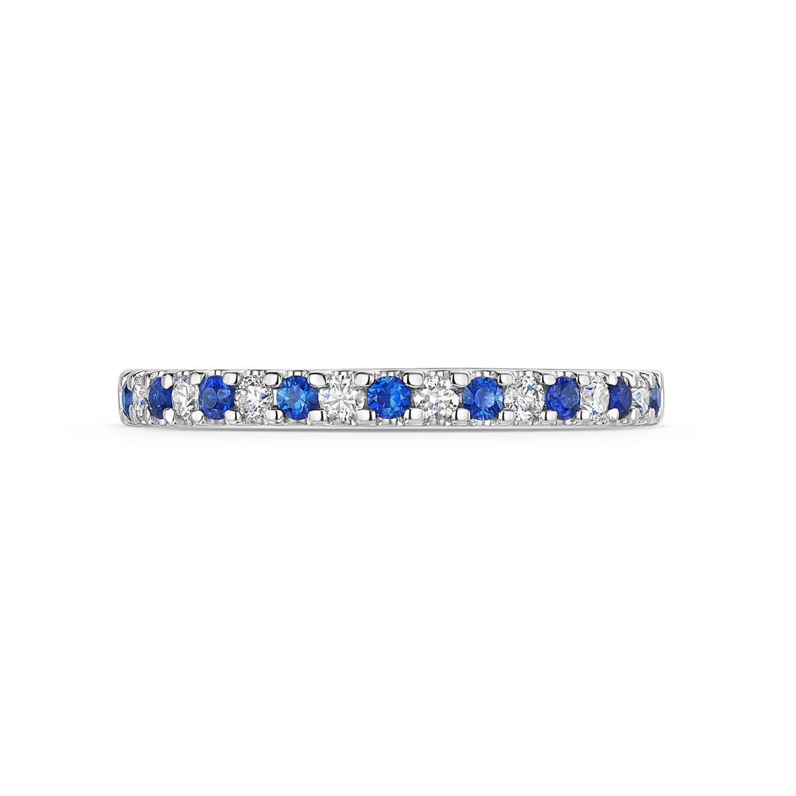 Platinum Sapphire & Diamond Half Eternity Ring 0.43ct variant Pursuit