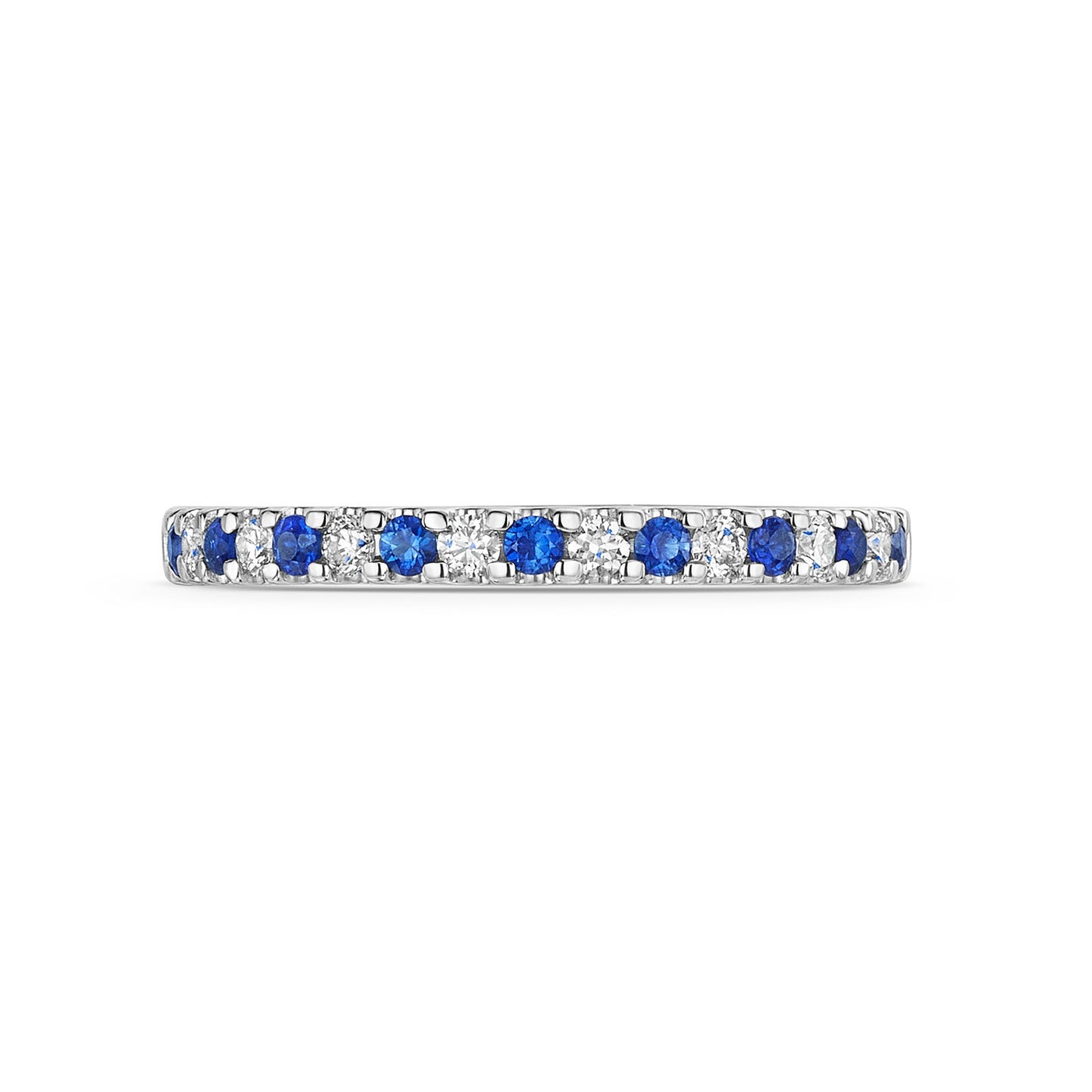 Platinum Sapphire & Diamond Half Eternity Ring 0.43ct variant Pursuit