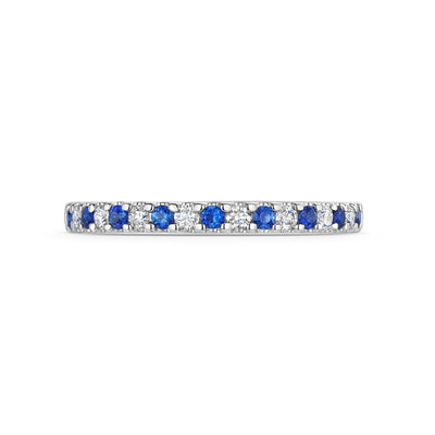 Platinum Sapphire & Diamond Half Eternity Ring 0.43ct variant Pursuit