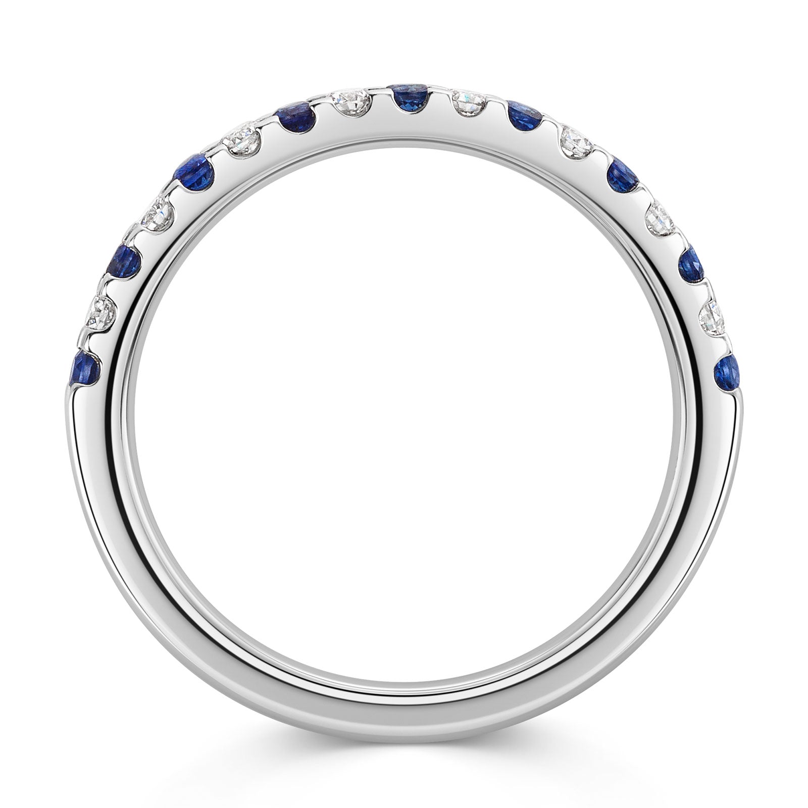 Platinum Sapphire & Diamond Half Eternity Ring 0.43ct variant Pursuit