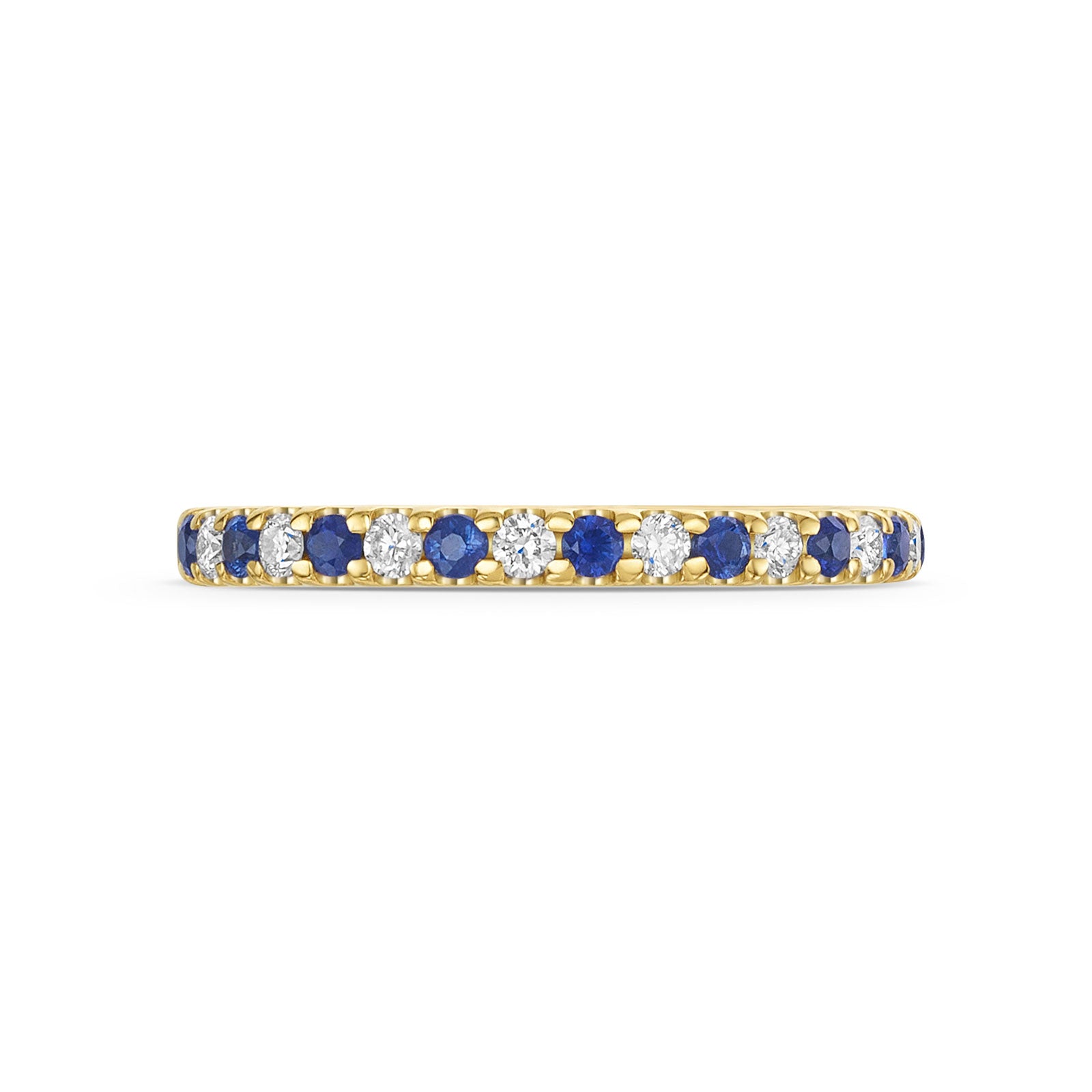 18ct Yellow Gold Sapphire & Diamond Half Eternity Ring 0.43ct variant Pursuit