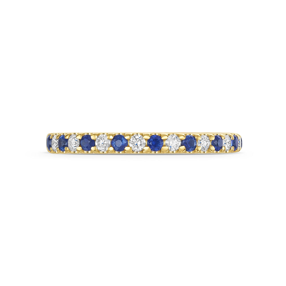 18ct Yellow Gold Sapphire & Diamond Half Eternity Ring 0.43ct variant Pursuit