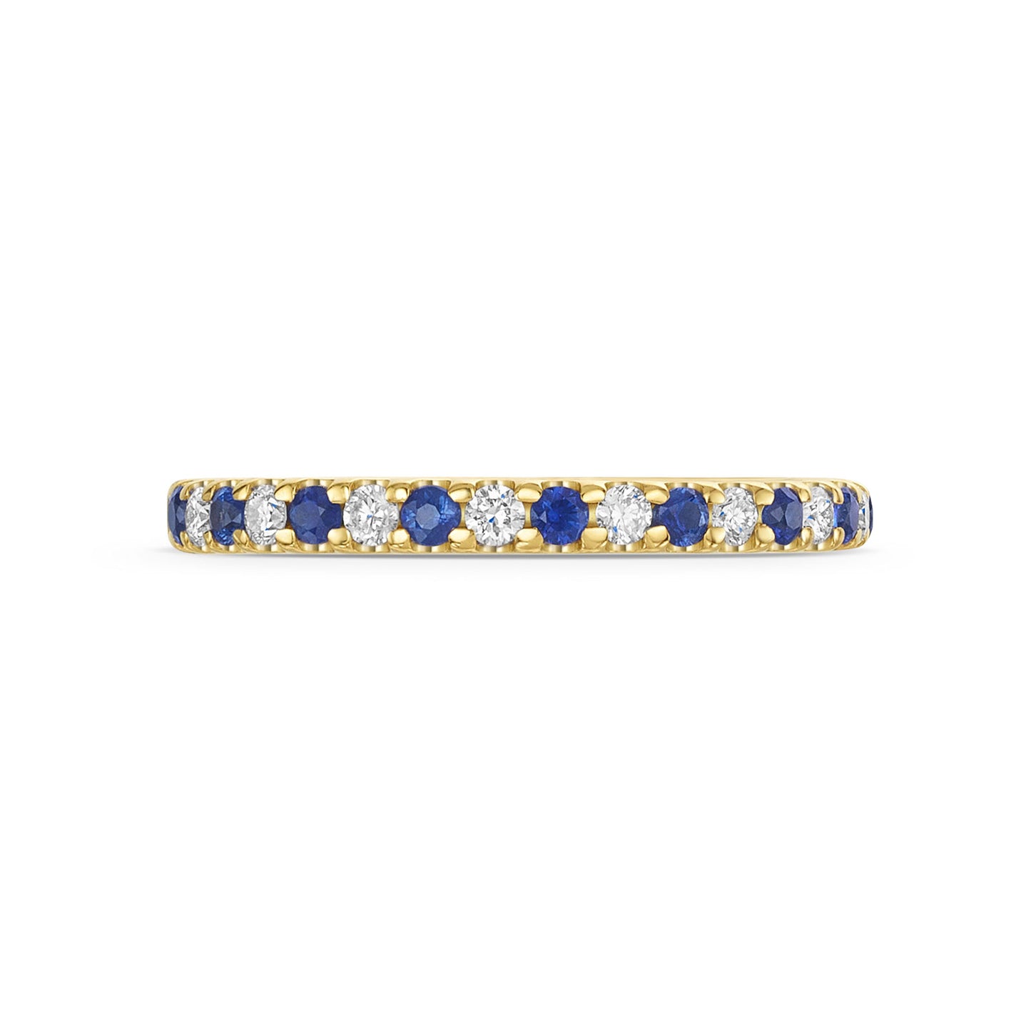 18ct Yellow Gold Sapphire & Diamond Half Eternity Ring 0.43ct variant Pursuit