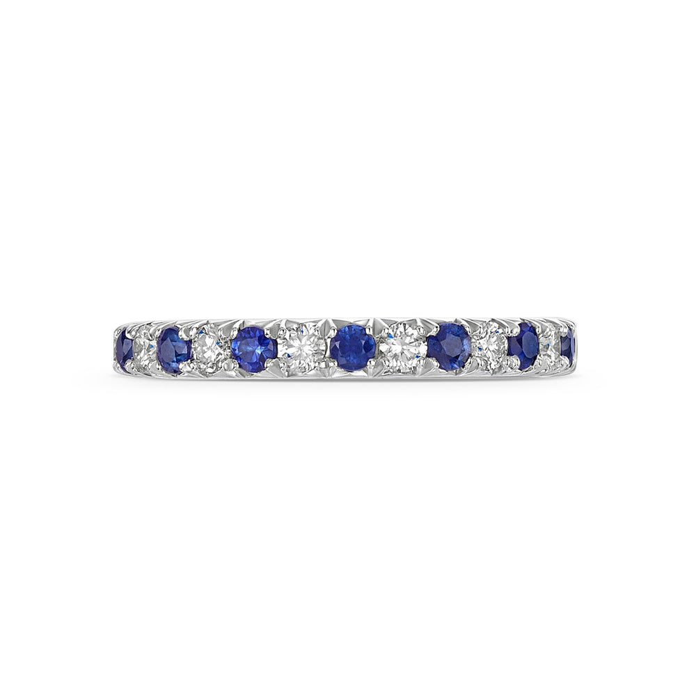 Platinum Sapphire & Diamond Half Eternity Ring 0.60ct variant Pursuit