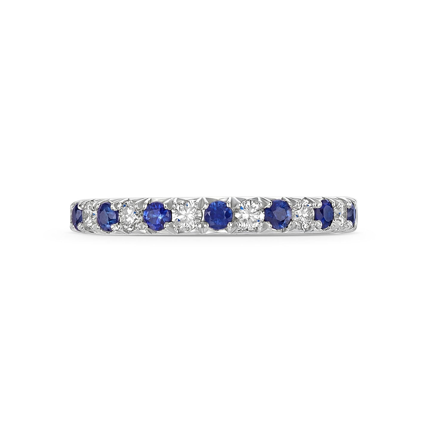 Platinum Sapphire & Diamond Half Eternity Ring 0.60ct variant Pursuit