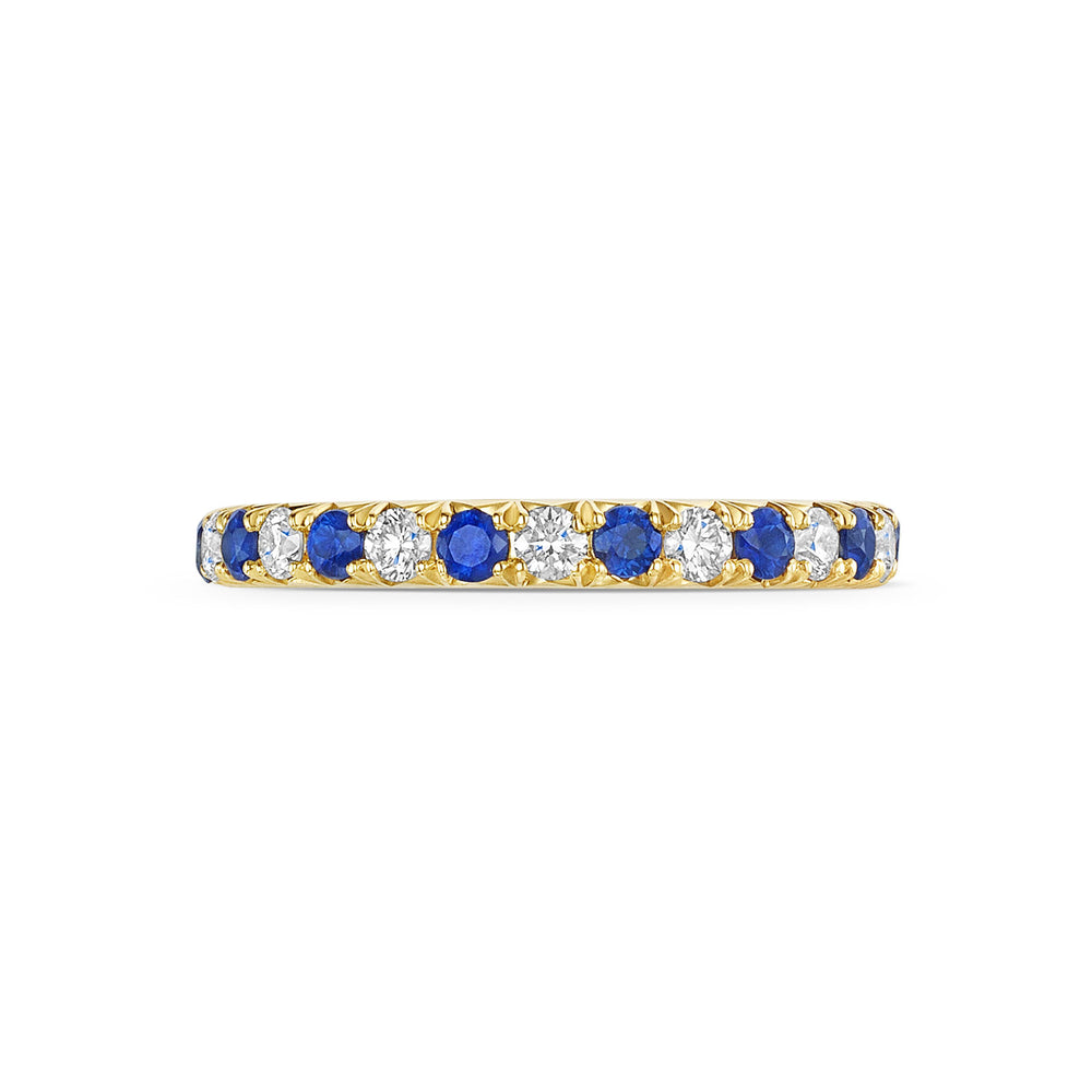 18ct Yellow Gold Sapphire & Diamond Half Eternity Ring 0.60ct variant Pursuit