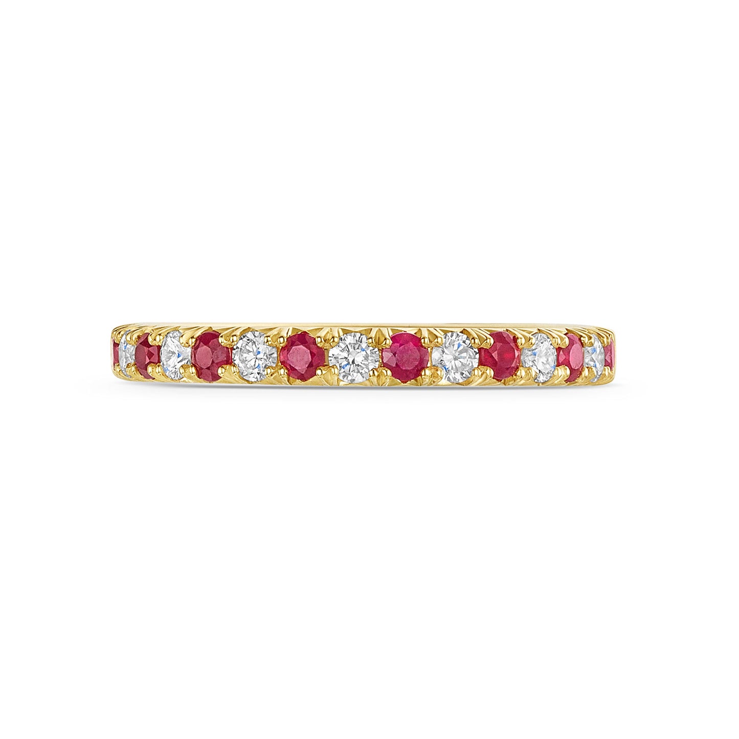 18ct Yellow Gold Ruby & Diamond Half Eternity Ring 0.60ct variant Pursuit