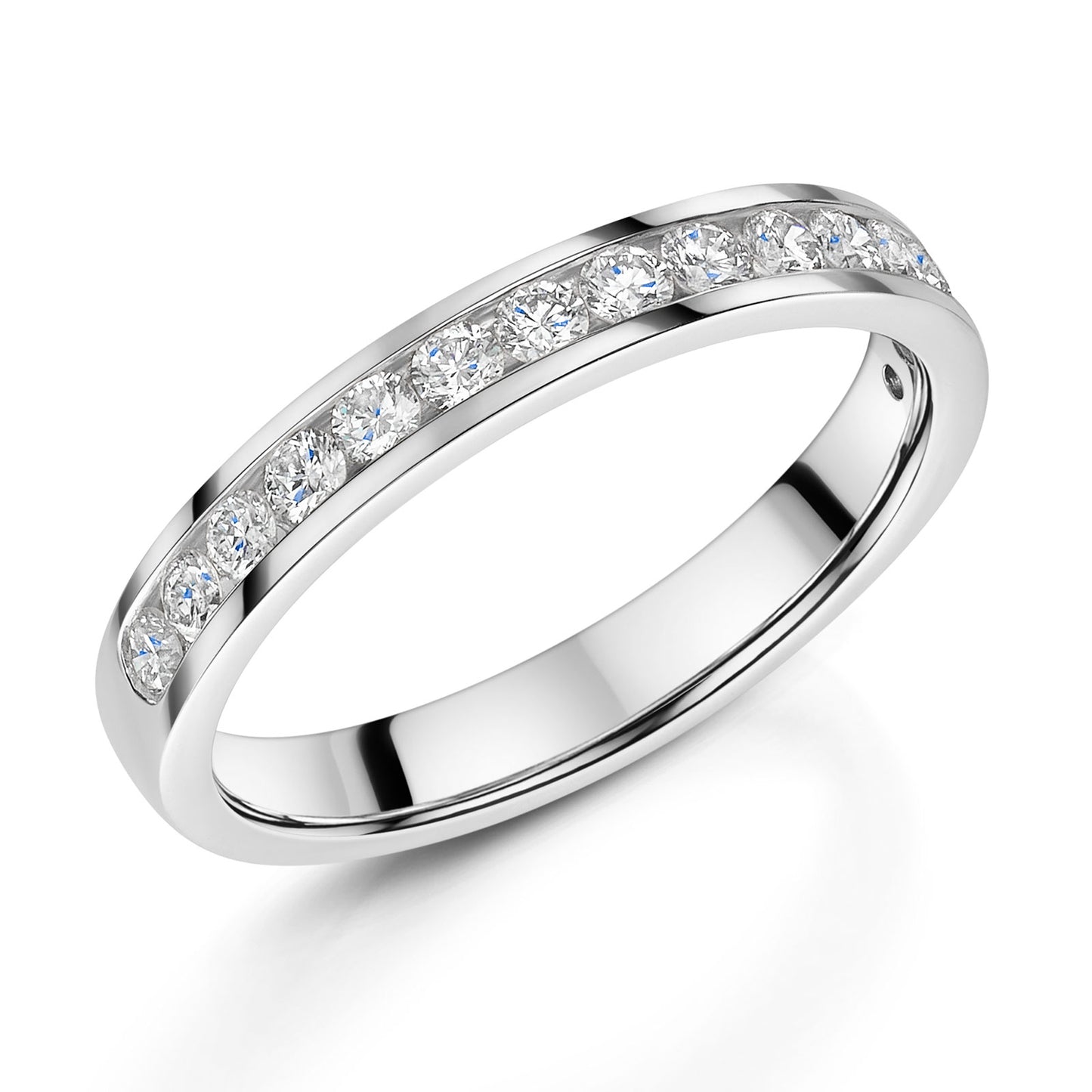 Platinum Diamond Half Eternity Ring 0.50ct variant Pursuit