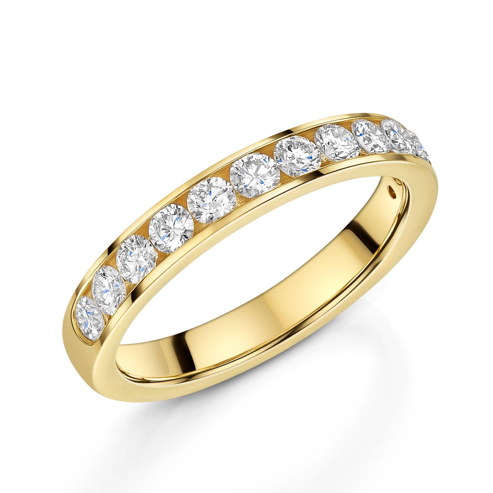 18ct Yellow Gold Diamond Half Eternity Ring 0.75ct variant Pursuit