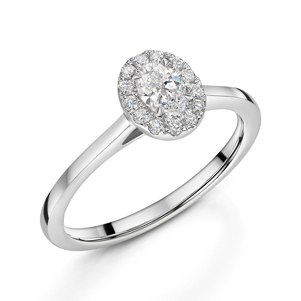 Platinum Diamond Halo Ring 0.30ct variant Pursuit