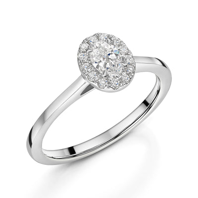 Platinum Diamond Halo Ring 0.30ct variant Pursuit