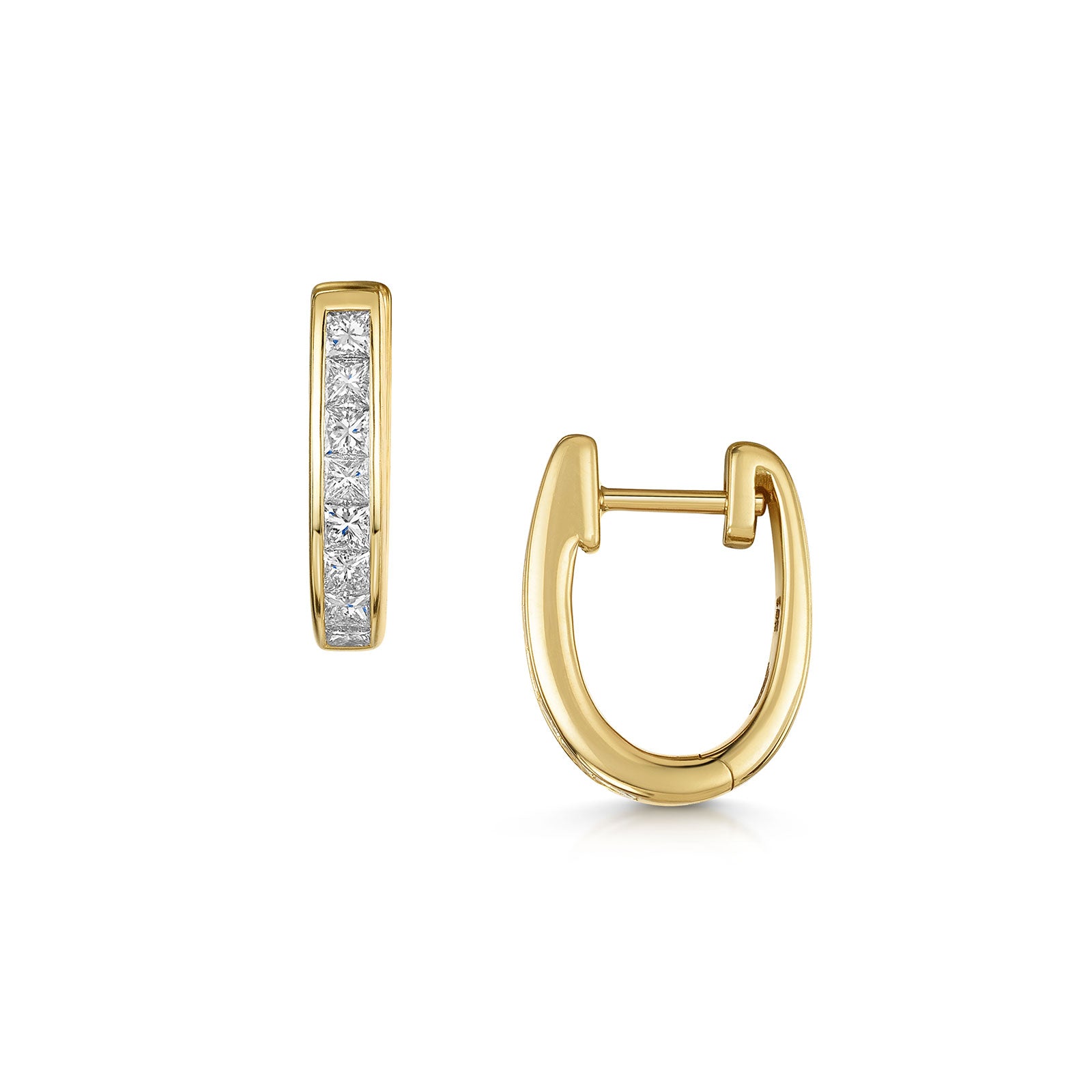 18ct Yellow Gold Diamond Hoop Earrings 0.50ct simple Pursuit