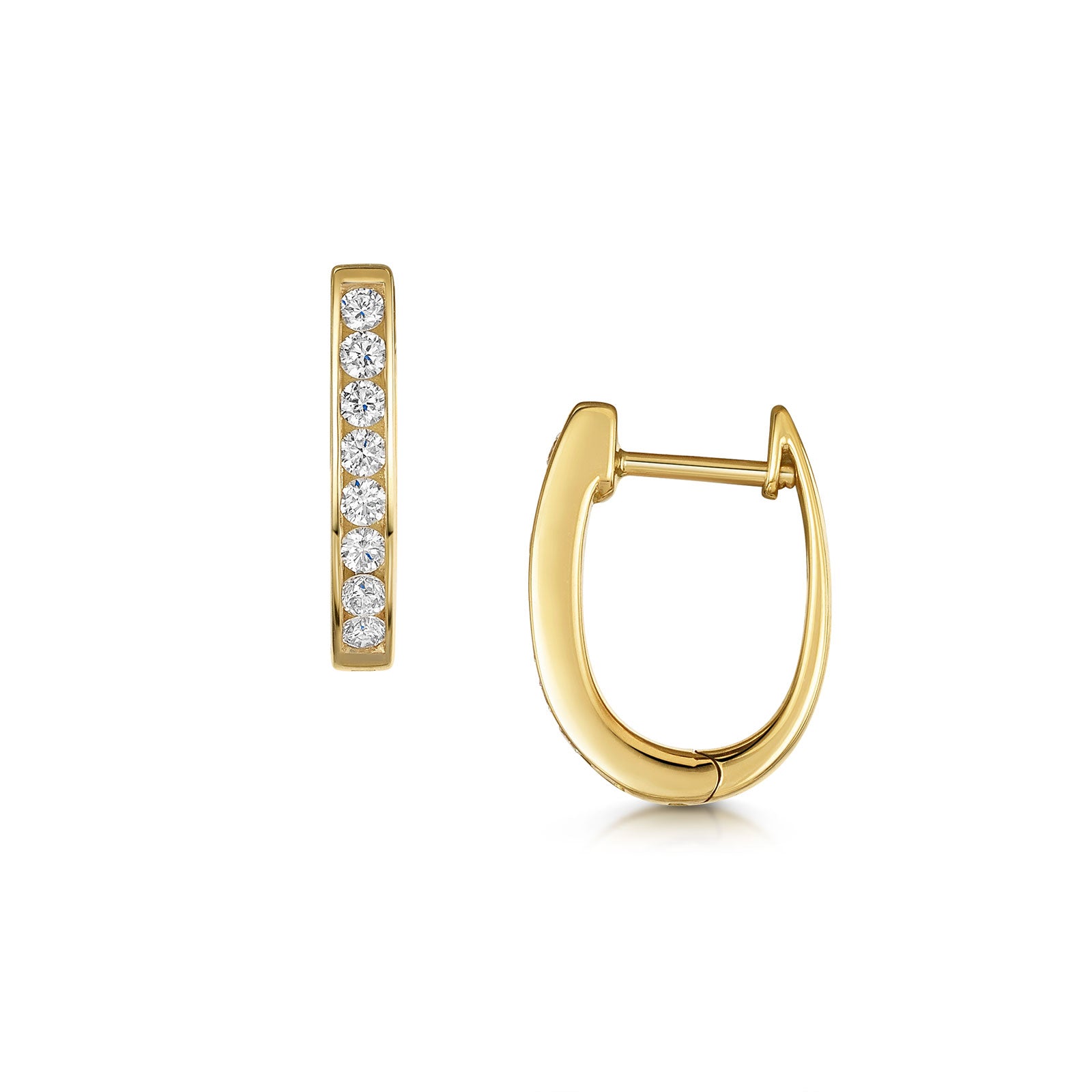 18ct Yellow Gold Diamond Hoop Earrings 0.33ct simple Pursuit