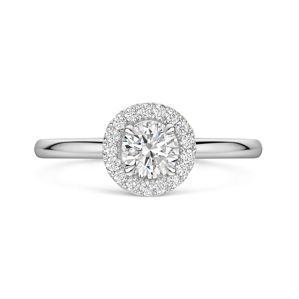 Platinum Diamond Halo Ring 0.50ct variant Pursuit