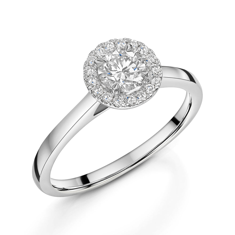 Platinum Diamond Halo Ring 0.50ct variant Pursuit