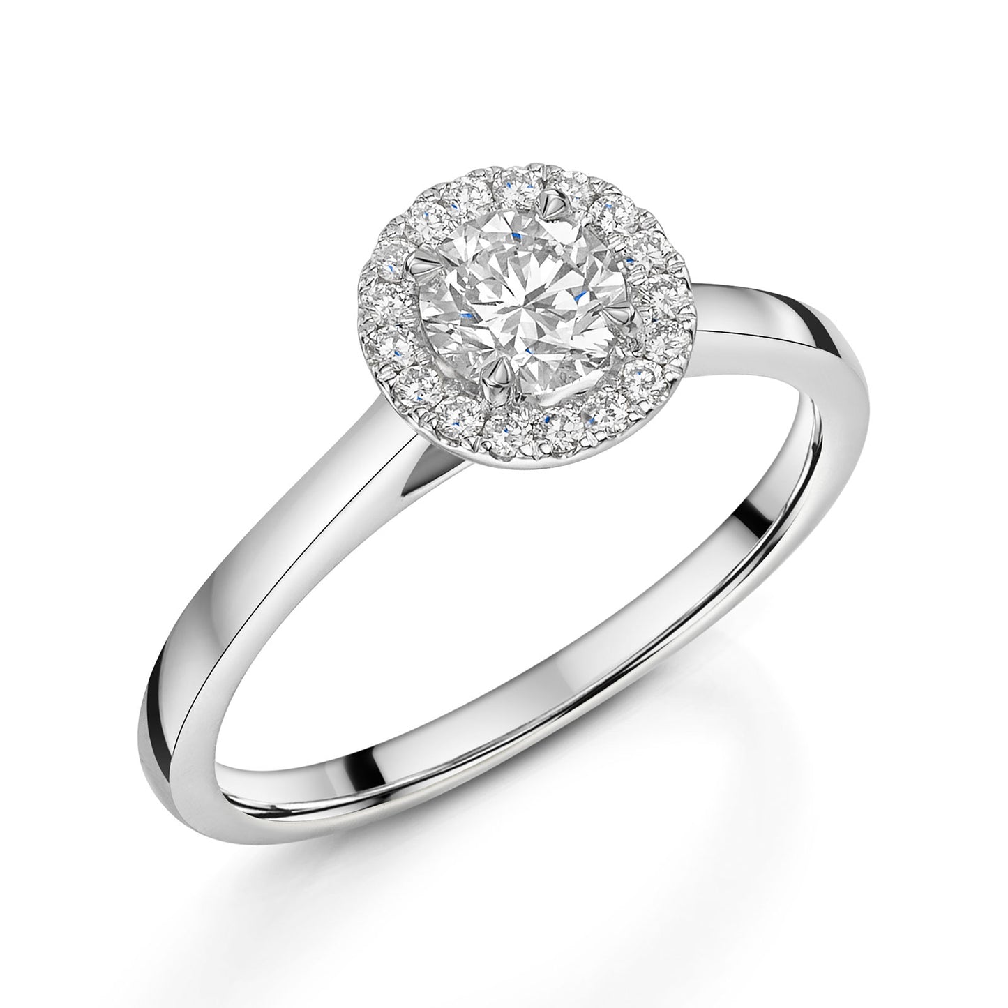 Platinum Diamond Halo Ring 0.50ct variant Pursuit