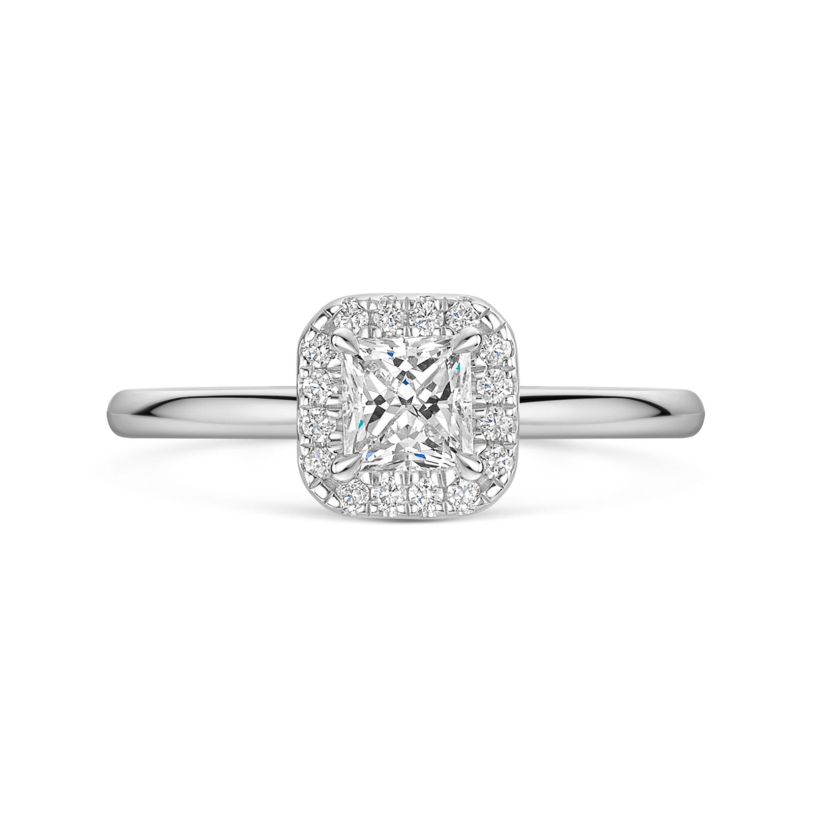 Platinum Diamond Halo Ring 0.50ct variant Pursuit