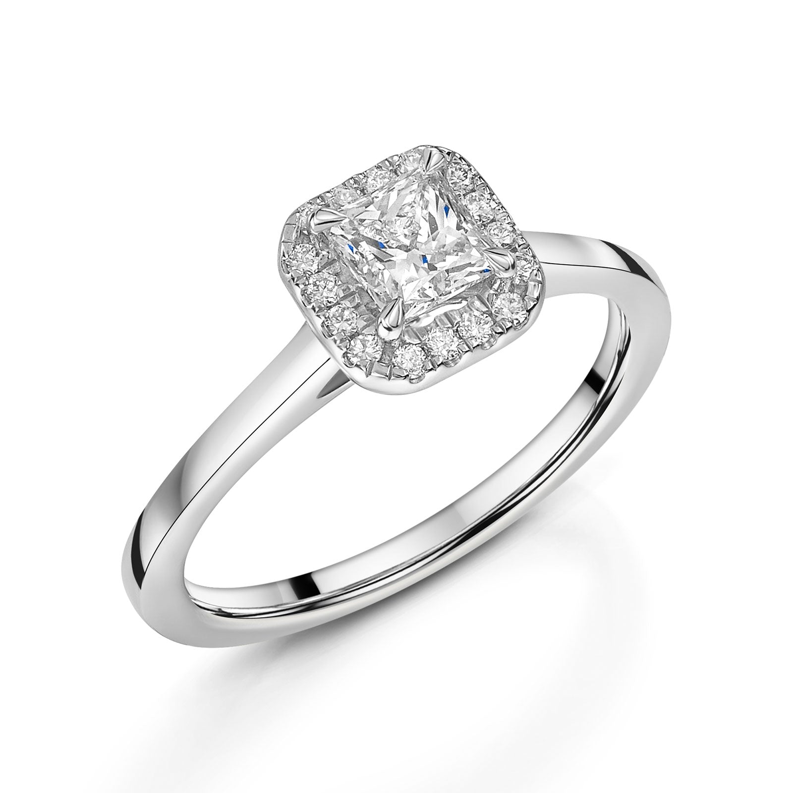 Platinum Diamond Halo Ring 0.50ct variant Pursuit
