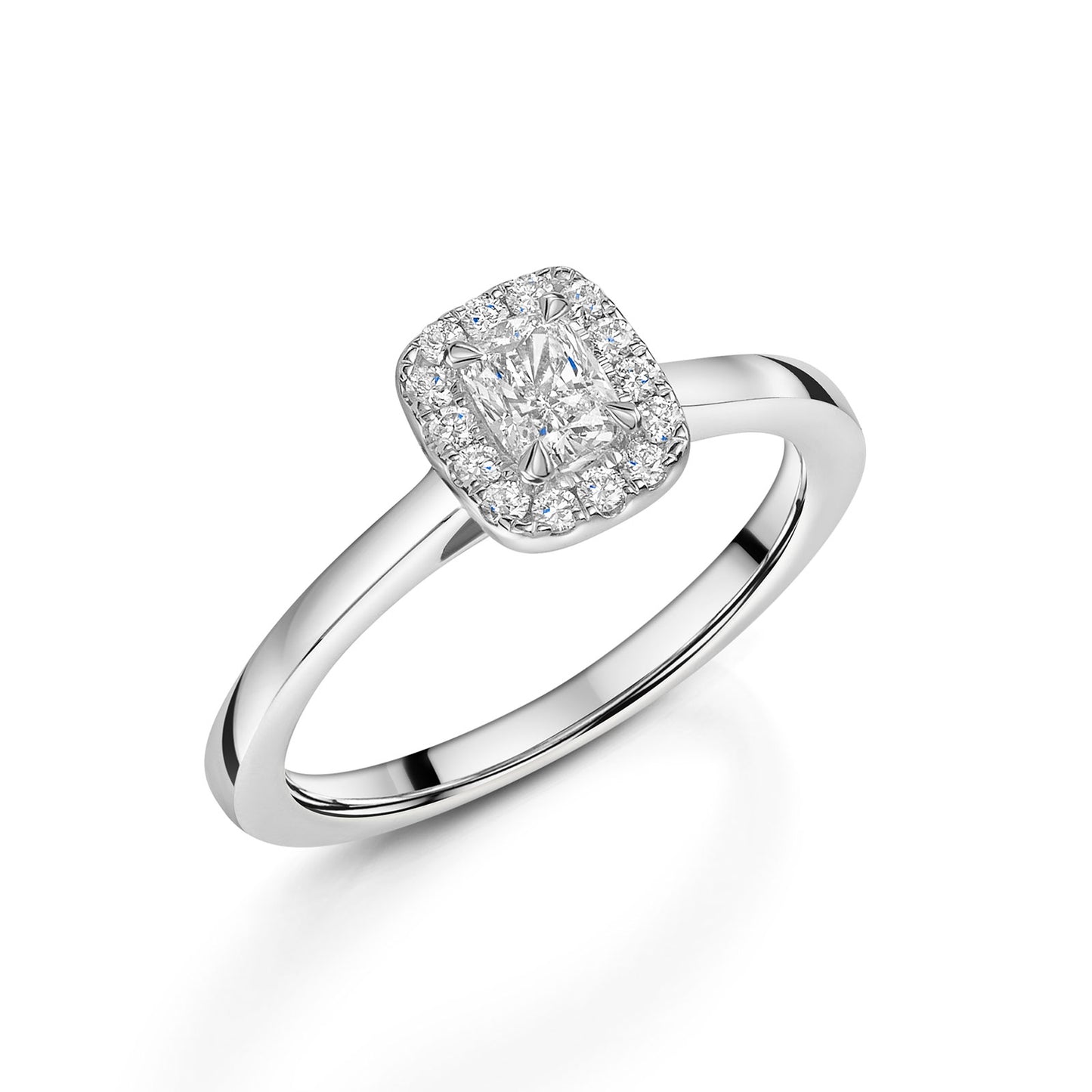 Platinum Diamond Halo Ring 0.30ct variant Pursuit