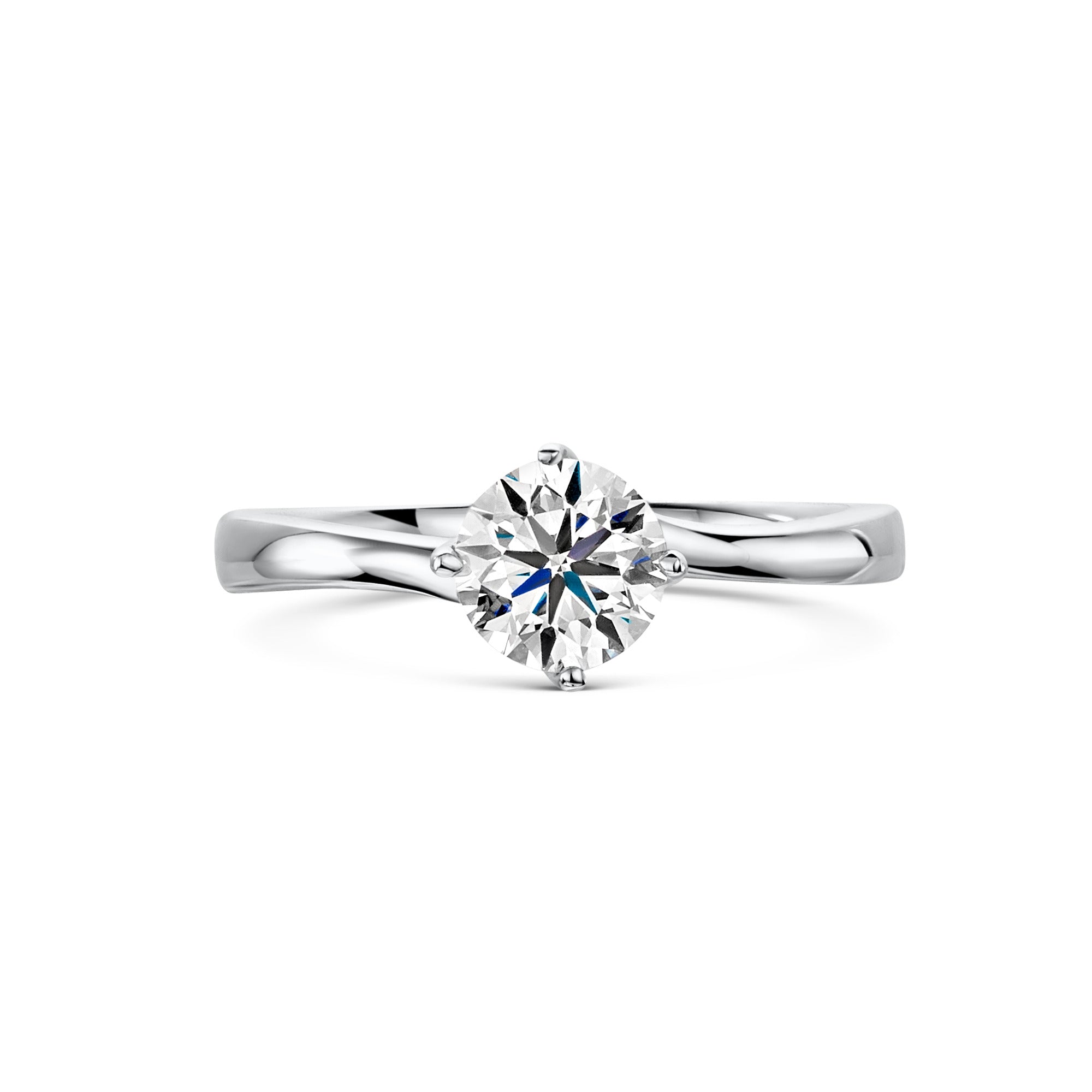 Platinum Diamond Solitaire Pirouette Ring 0.33ct variant Pursuit