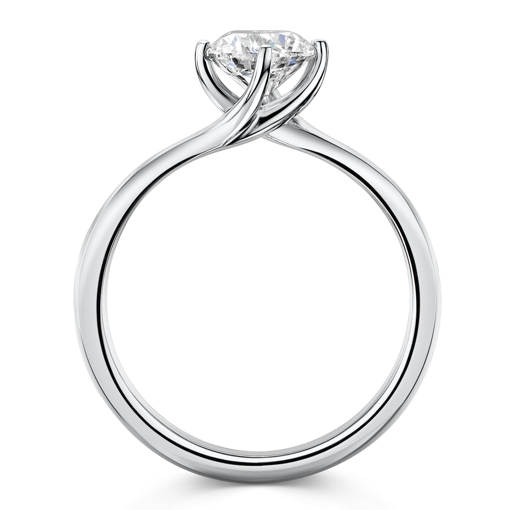Platinum Diamond Solitaire Pirouette Ring 0.33ct variant Pursuit