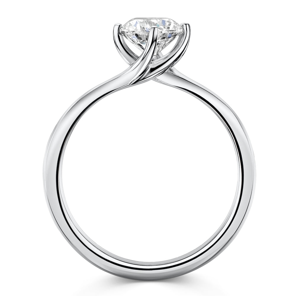 Platinum Diamond Solitaire Pirouette Ring 0.33ct variant Pursuit