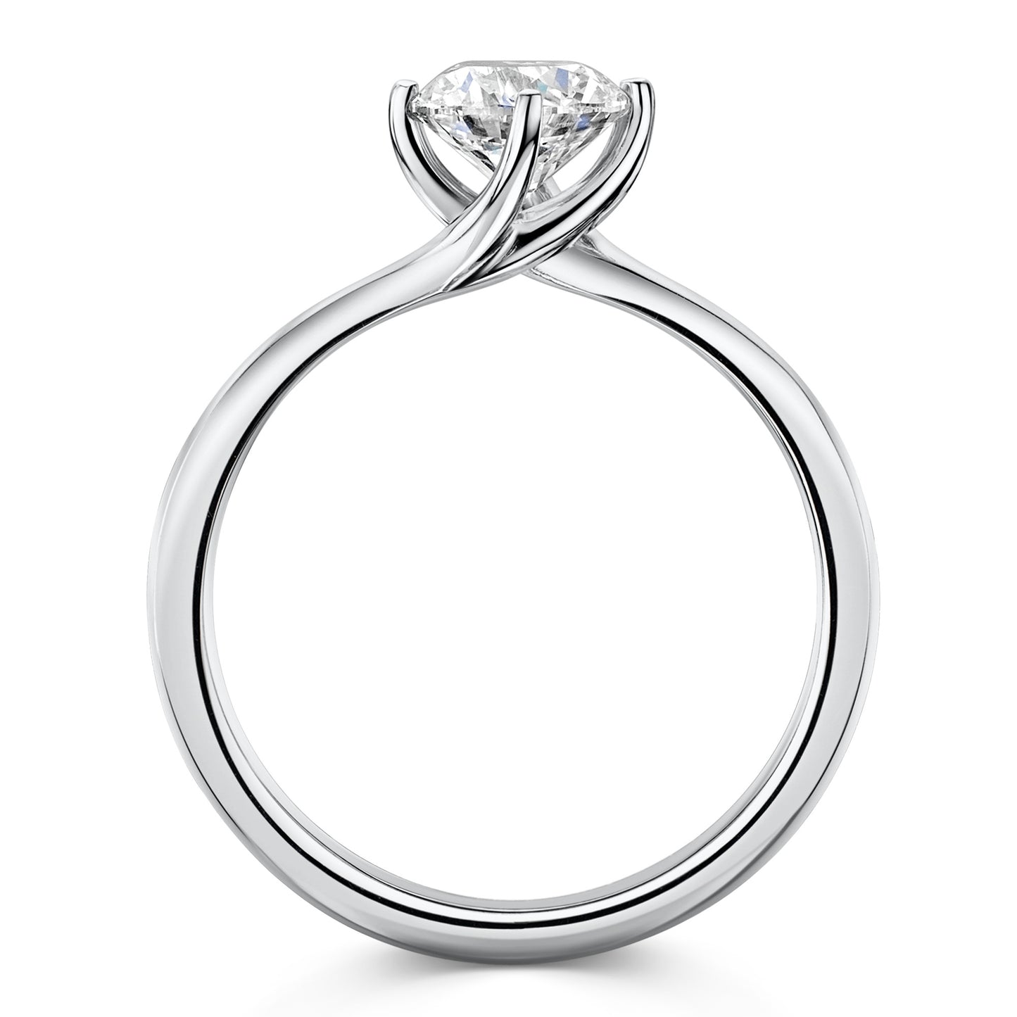 Platinum Diamond Solitaire Pirouette Ring 0.33ct variant Pursuit