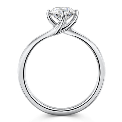 Platinum Diamond Solitaire Pirouette Ring 0.33ct variant Pursuit