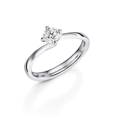 Platinum Diamond Solitaire Pirouette Ring 0.33ct variant Pursuit