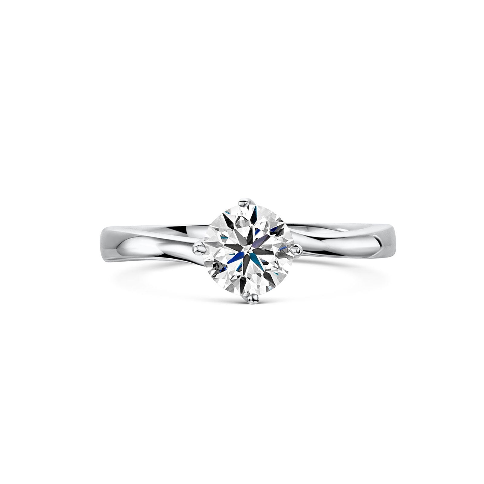 Platinum Diamond Solitaire Pirouette Ring 0.75ct variant Pursuit