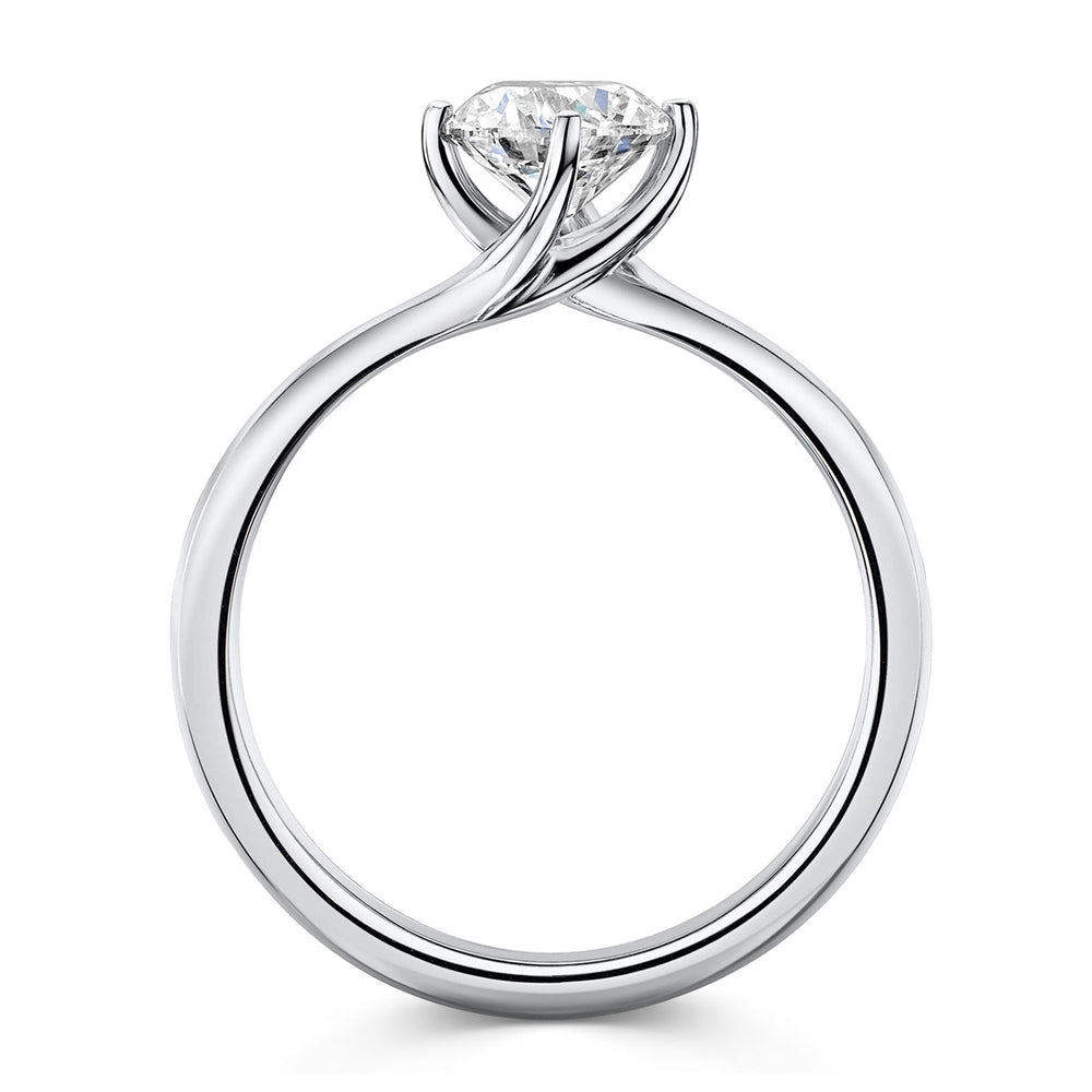 Platinum Diamond Solitaire Pirouette Ring 0.75ct variant Pursuit