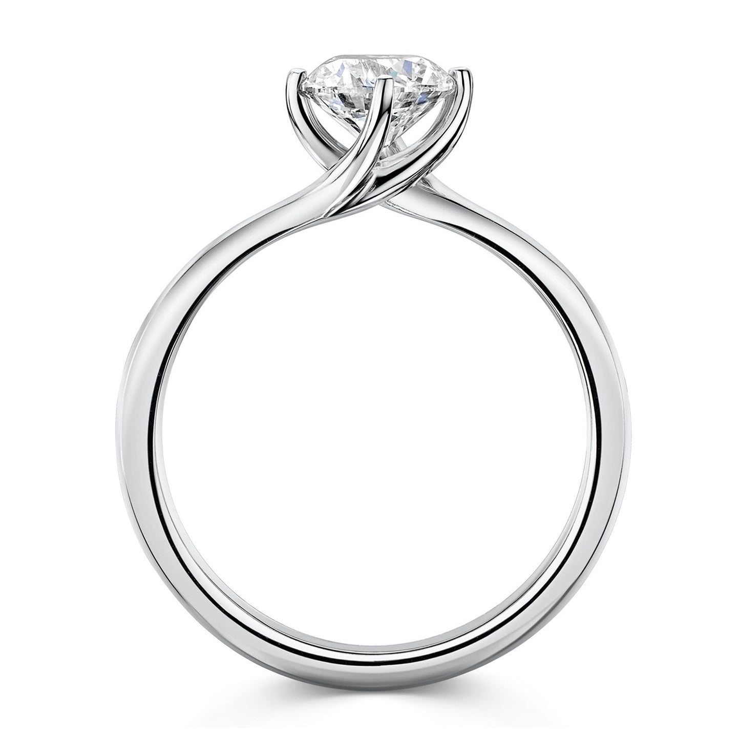 Platinum Diamond Solitaire Pirouette Ring 0.75ct variant Pursuit