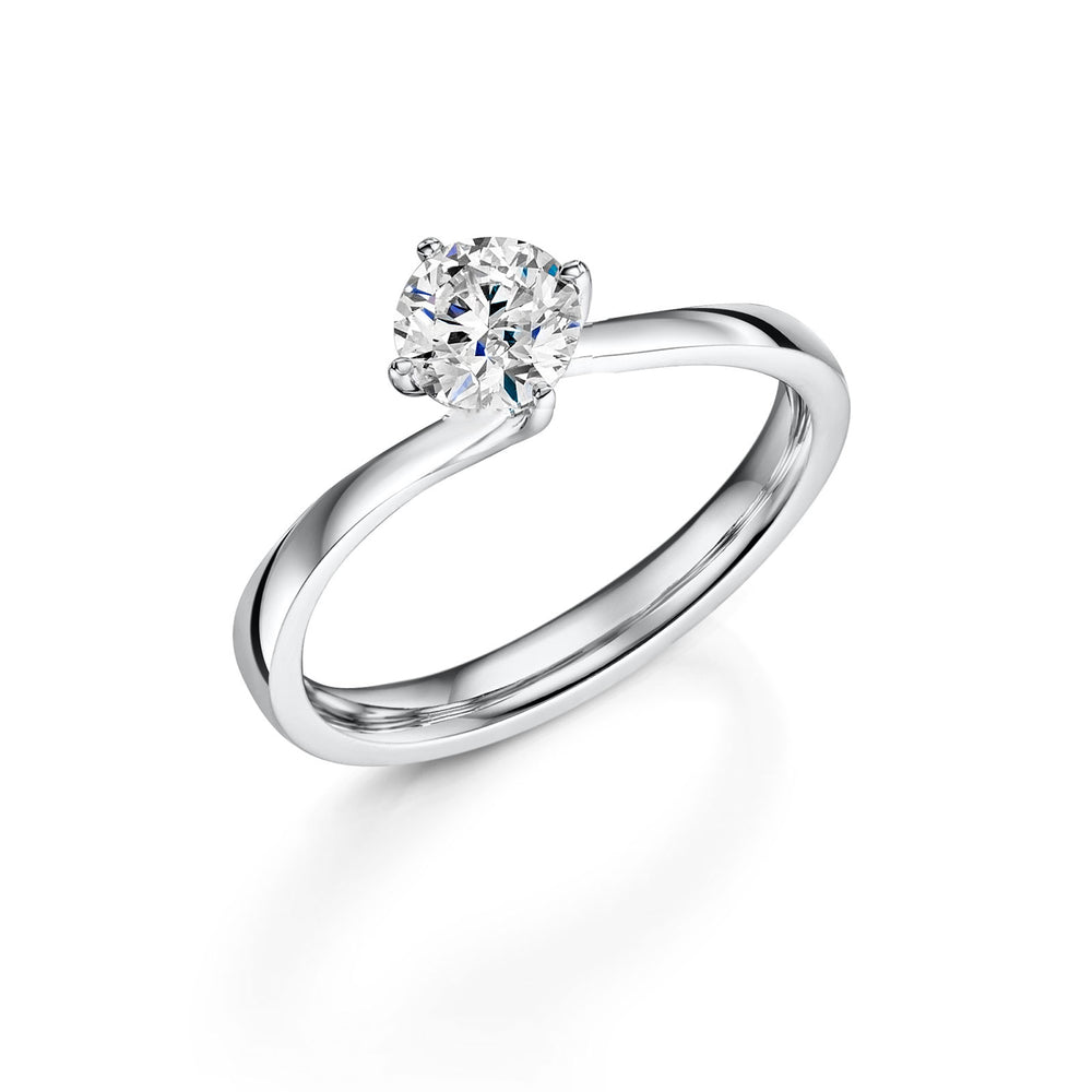 Platinum Diamond Solitaire Pirouette Ring 0.75ct variant Pursuit