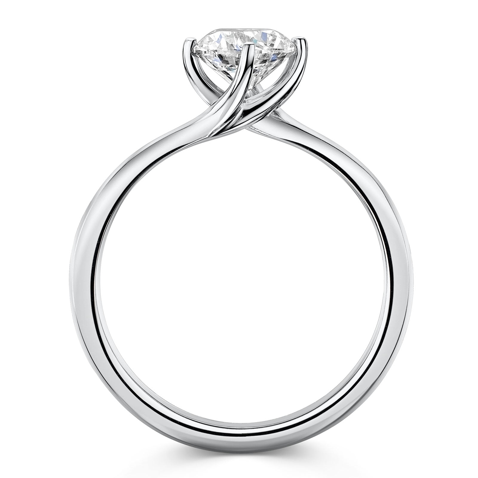 Platinum Diamond Solitaire Pirouette Ring 1.00ct variant Pursuit