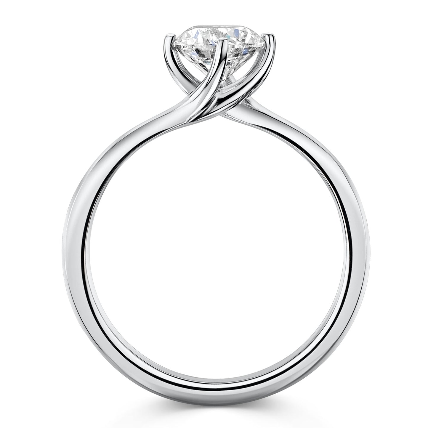 Platinum Diamond Solitaire Pirouette Ring 1.00ct variant Pursuit
