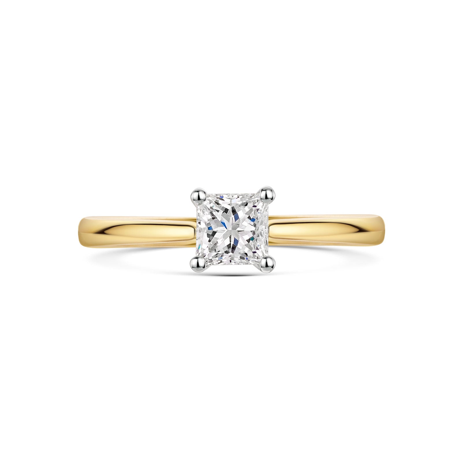 18ct Yellow Gold & Platinum Diamond Solitaire Ring 0.50ct variant Pursuit