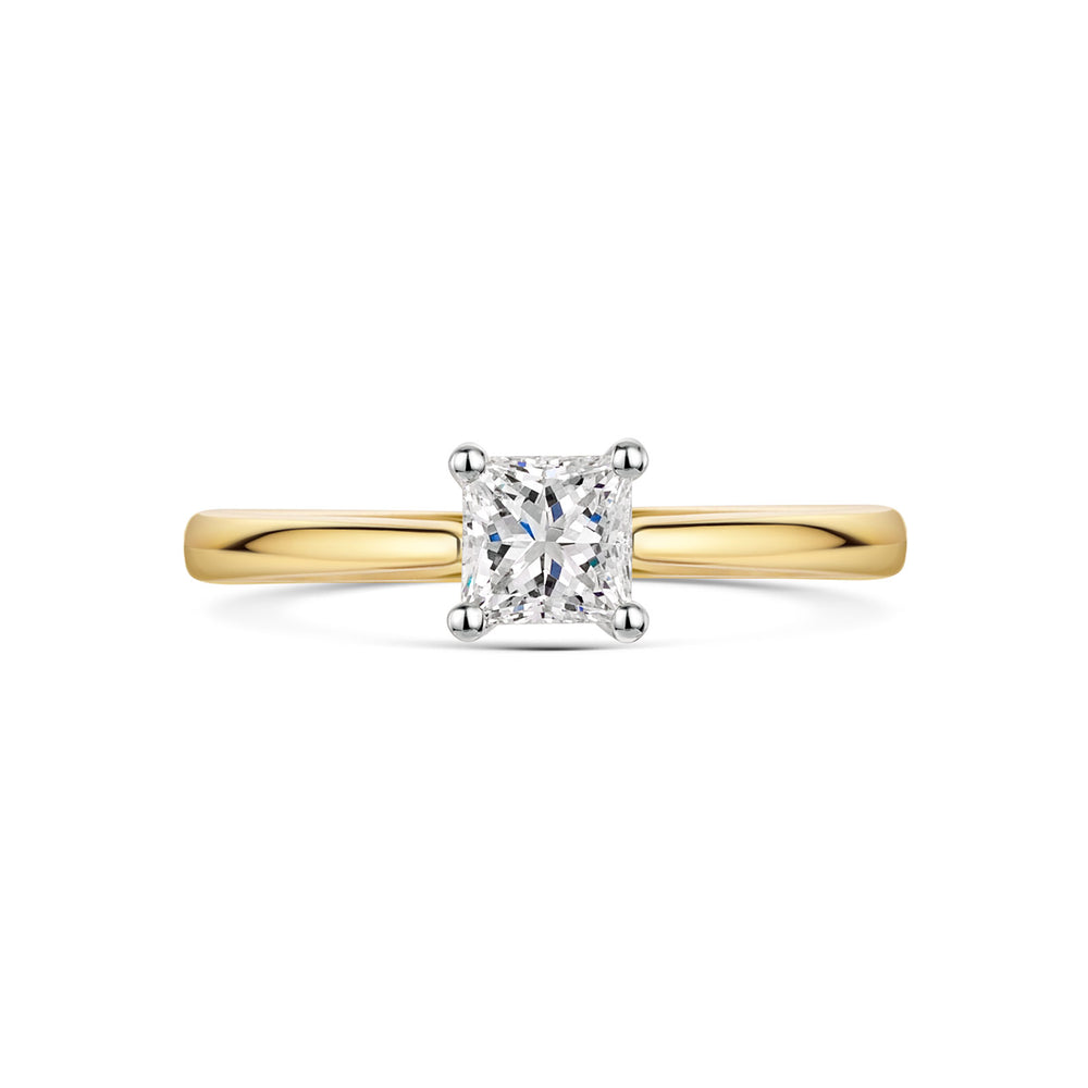 18ct Yellow Gold & Platinum Diamond Solitaire Ring 0.50ct variant Pursuit