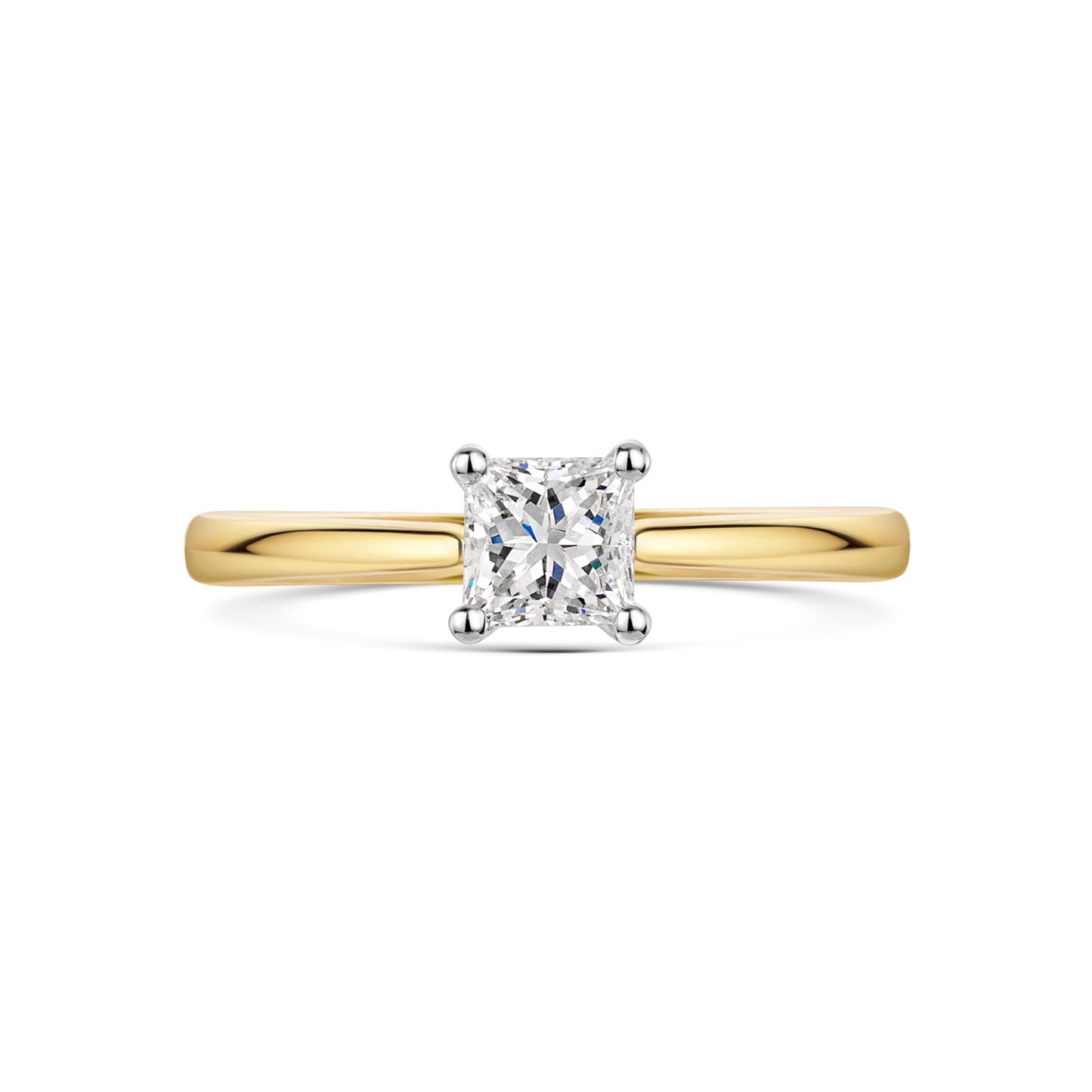 18ct Yellow Gold & Platinum Diamond Solitaire Ring 0.50ct variant Pursuit