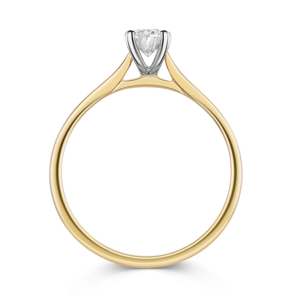18ct Yellow Gold & Platinum Diamond Solitaire Ring 0.40ct variant Pursuit