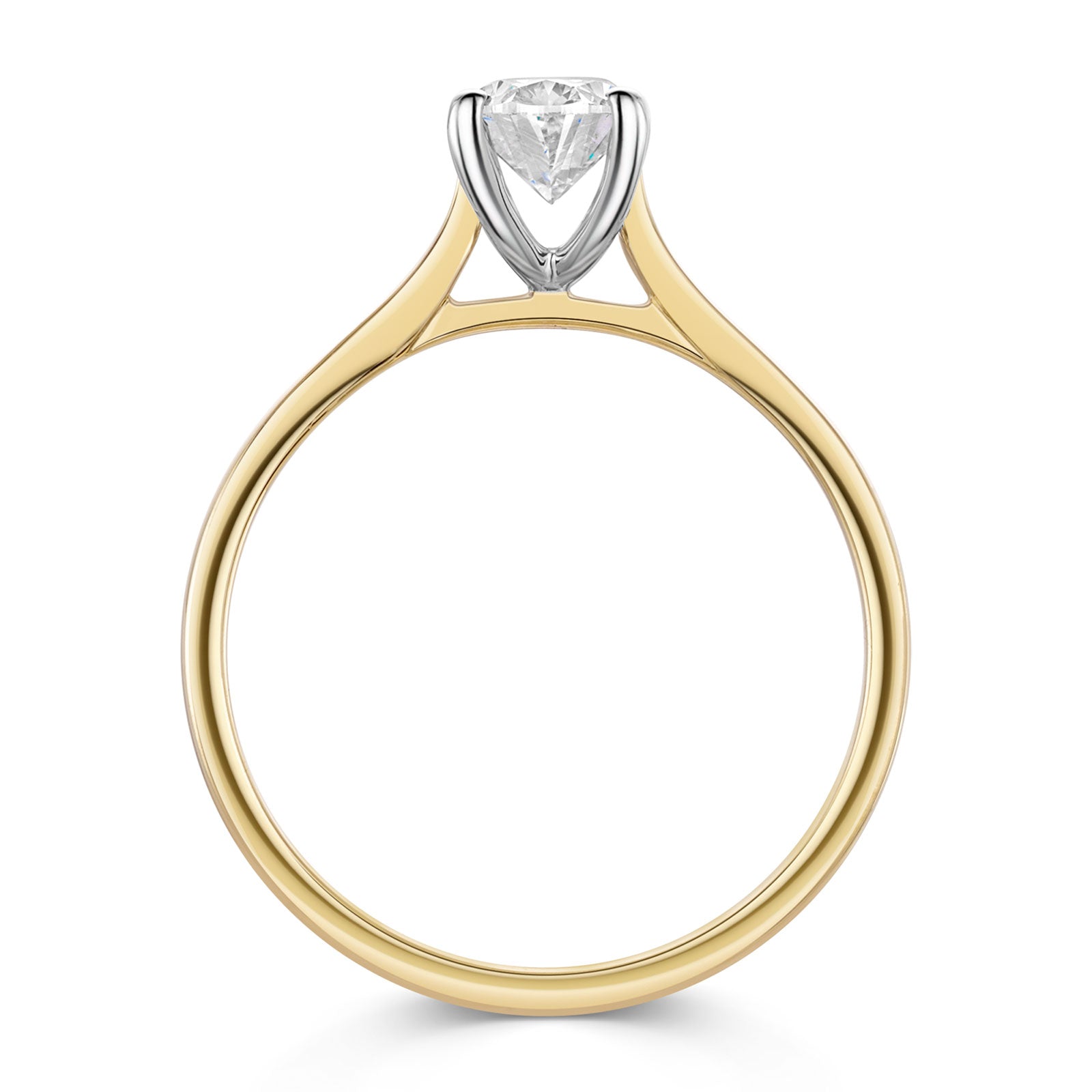 18ct Yellow Gold & Platinum Diamond Solitaire Ring 0.70ct variant Pursuit