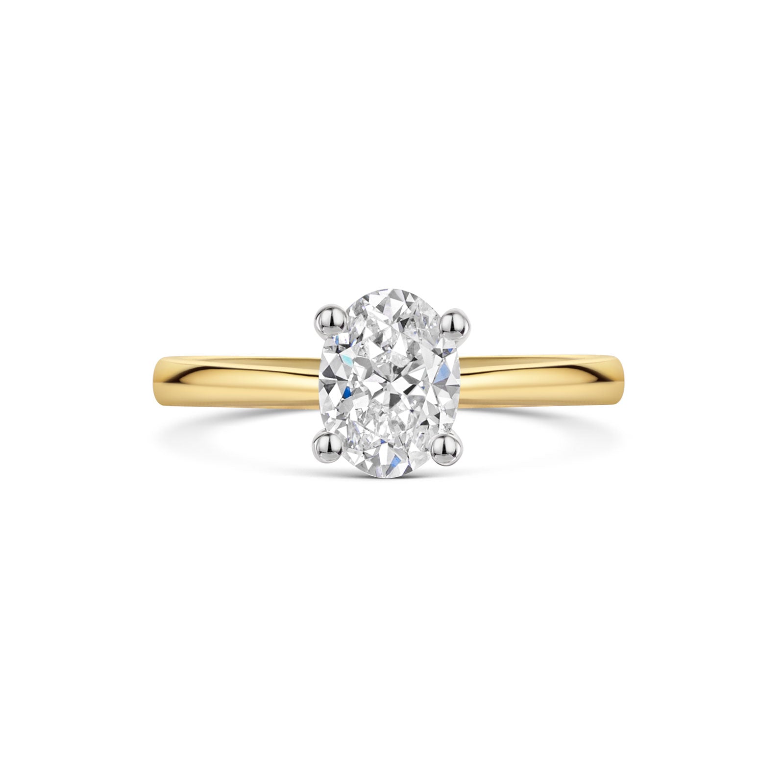 18ct Yellow Gold & Platinum Diamond Solitaire Ring 0.90ct variant Pursuit